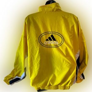 ADIDAS yellow windbreaker jacket